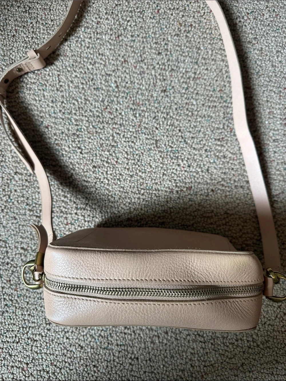 Madewell Beige Leather Crossbody Bag